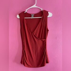 ANN TAYLOR Sleeveless Red Top